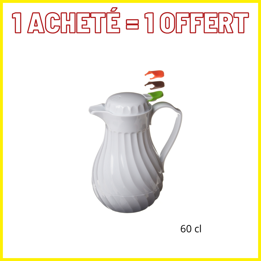 Pichet isotherme torsadé blanc 60 cl