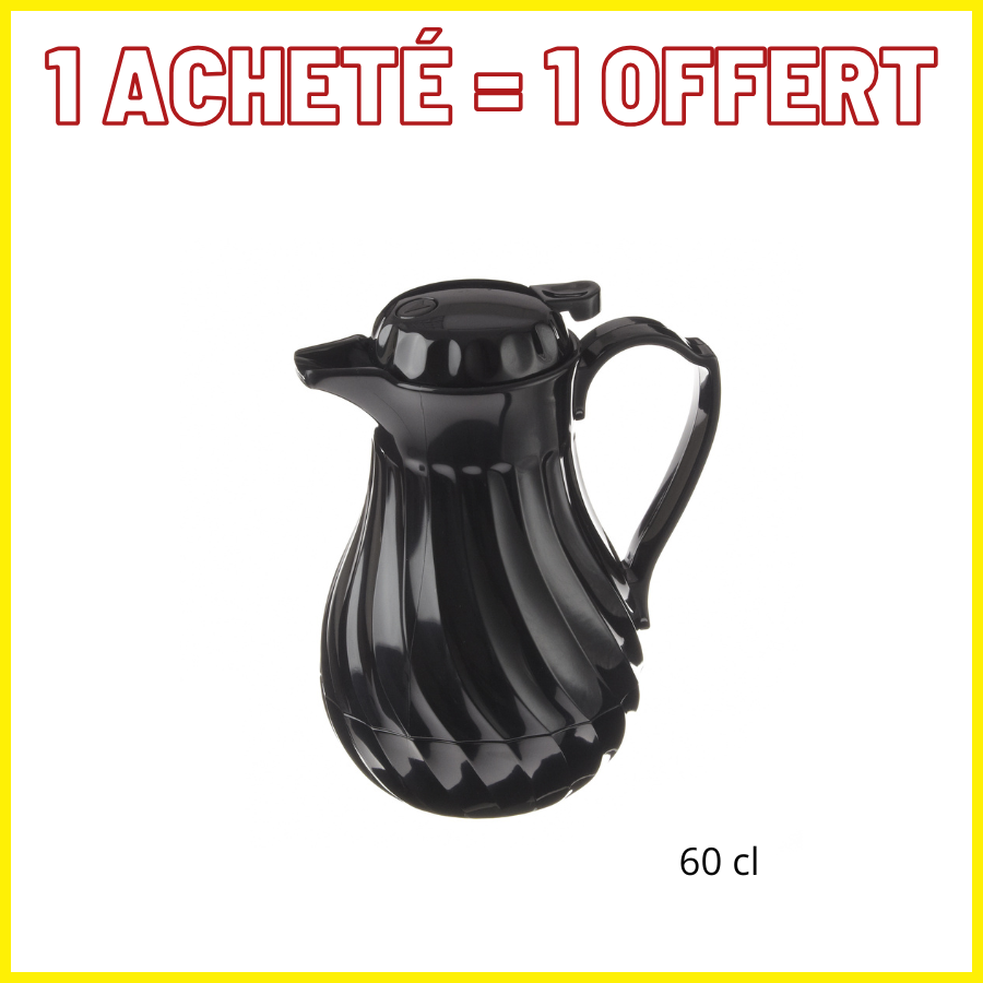 Pichet isotherme torsadé noir 60 cl