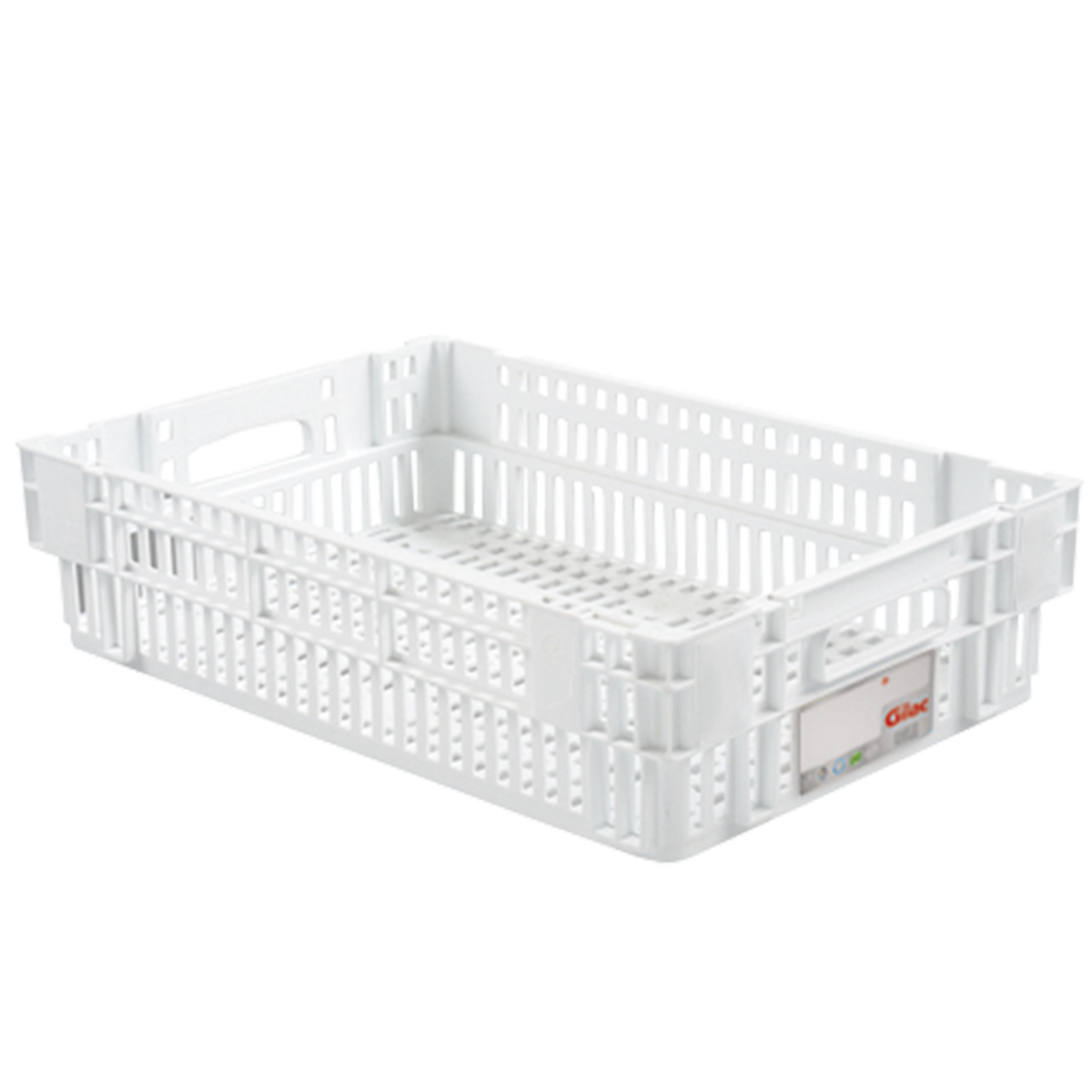 Bac en plastique blanc parois ajourées 27 L 60x40x14.6 cm