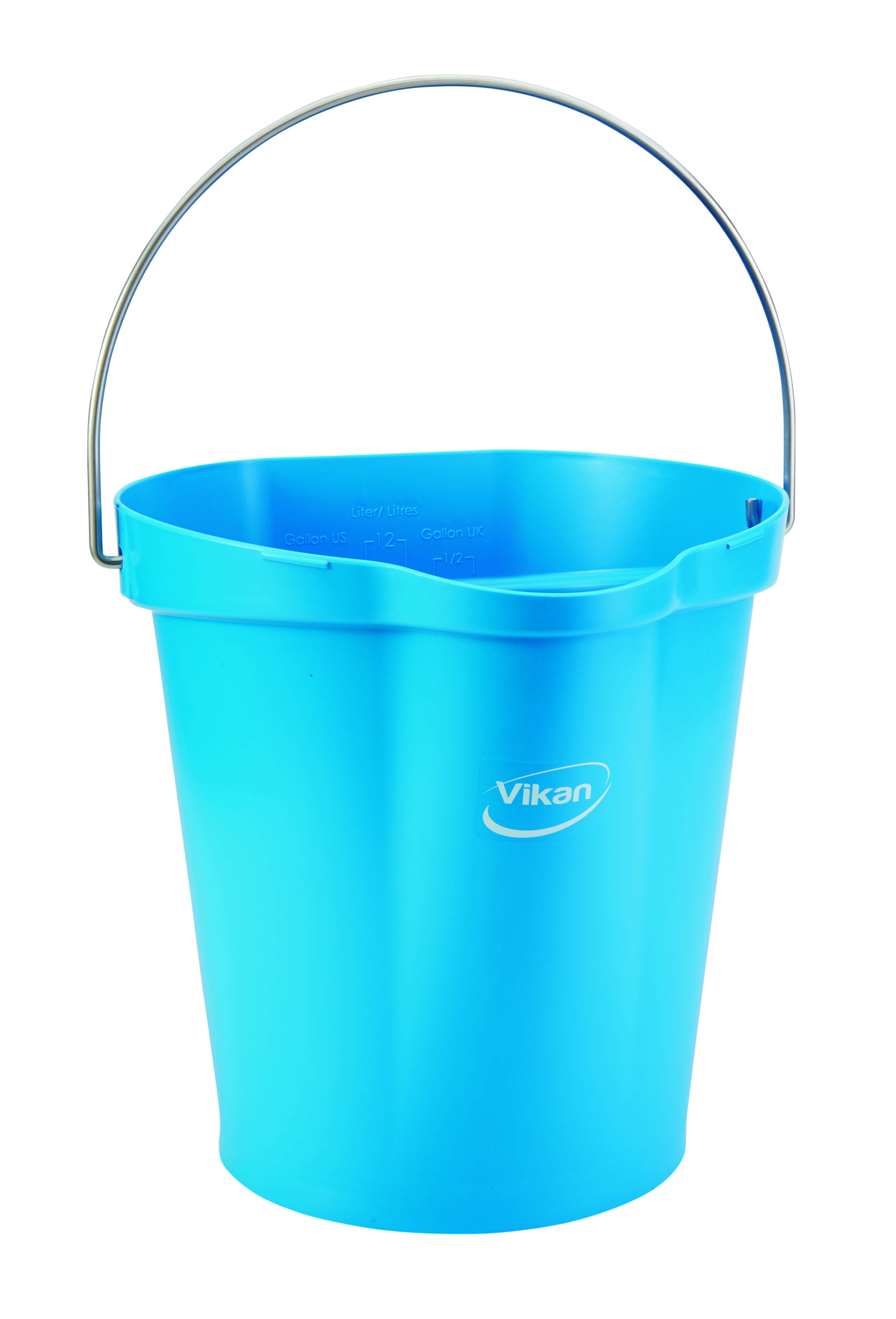 Seau ergonomique gradué avec bec verseur 12L - Bleu