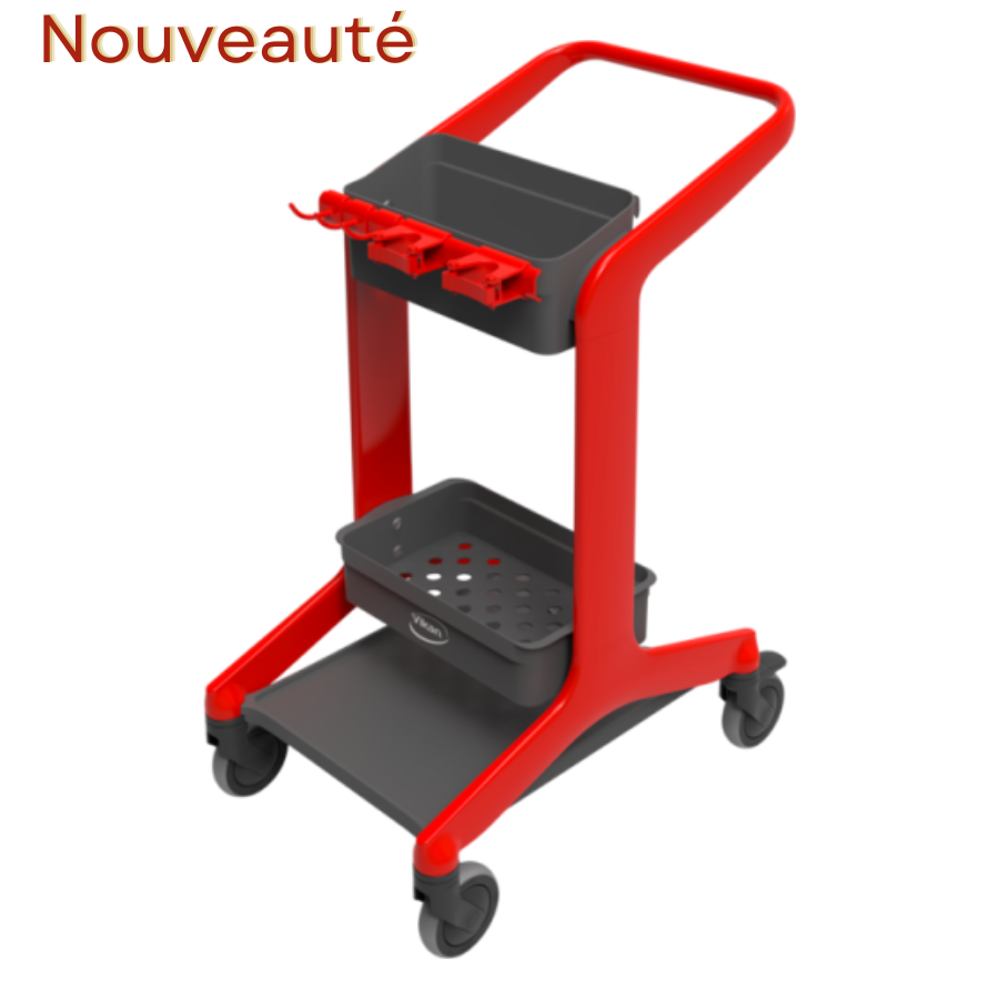 Chariot Station de Nettoyage mobile HYGO - Rouge